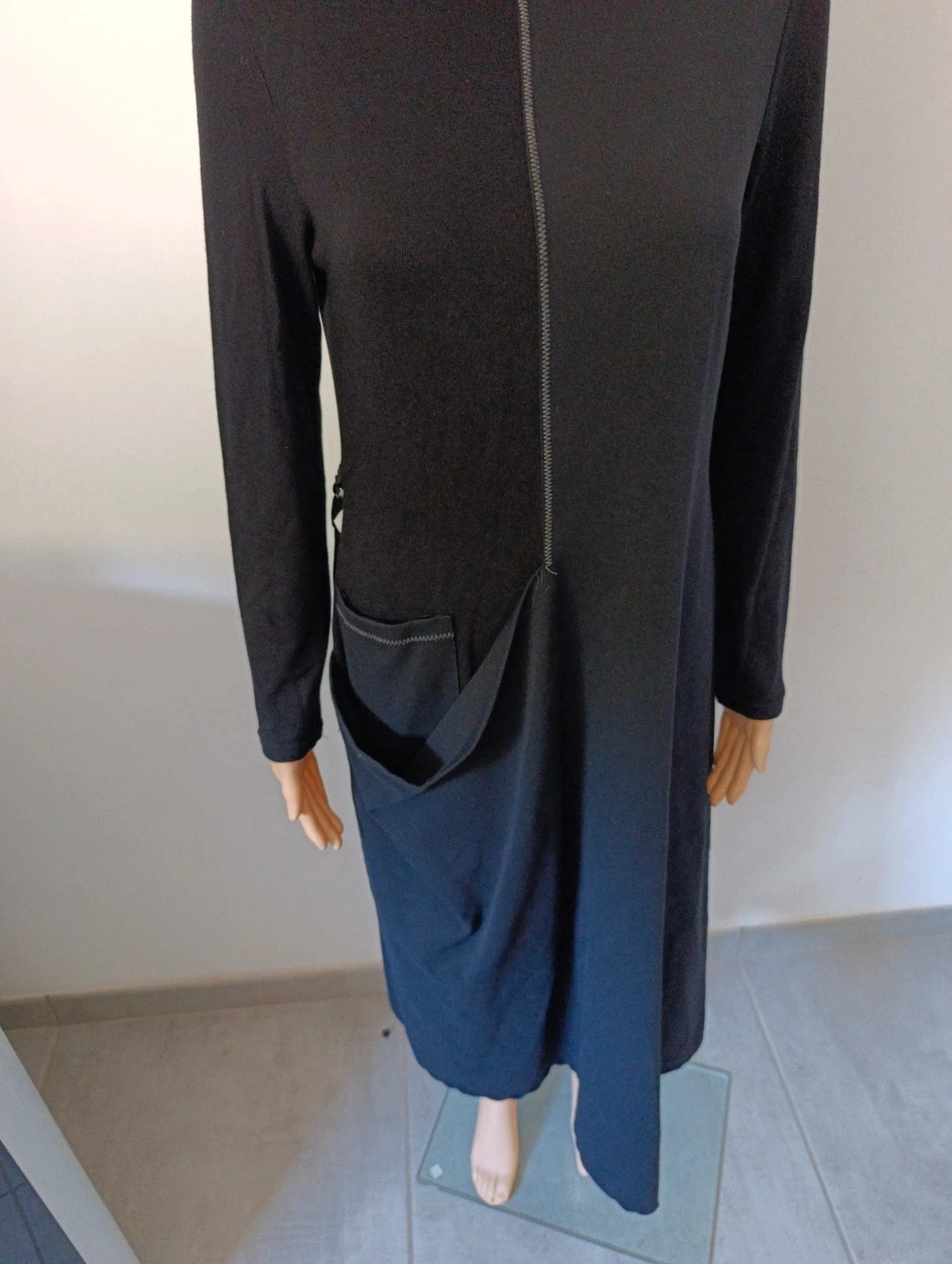 Vestido largo DECA Paris Carla negro – Talla 1 – Fabricado en Francia – photo 4